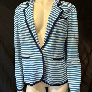 Lilly Pulitzer Blue and White Striped Blazer